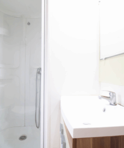 Mobil Home Curacao Salle De Bain Camping Les Pins Doleron