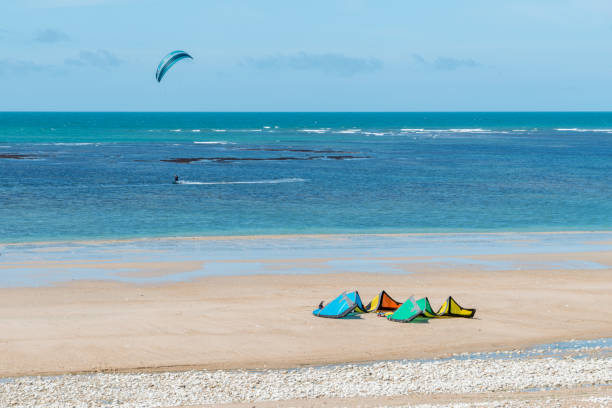 Kitesurfen op het strand van Saint Denis D'oléron