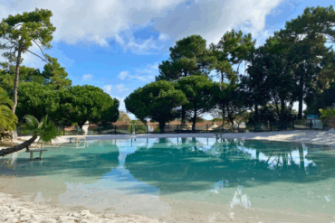 De lagune van Camping Les Pins d'Oléron